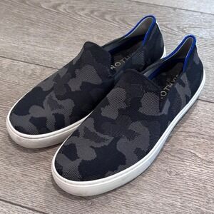 Rothy's The Sneaker Womens 8.5 Grey Camo Slip On Knit Comfort Washable Shoes